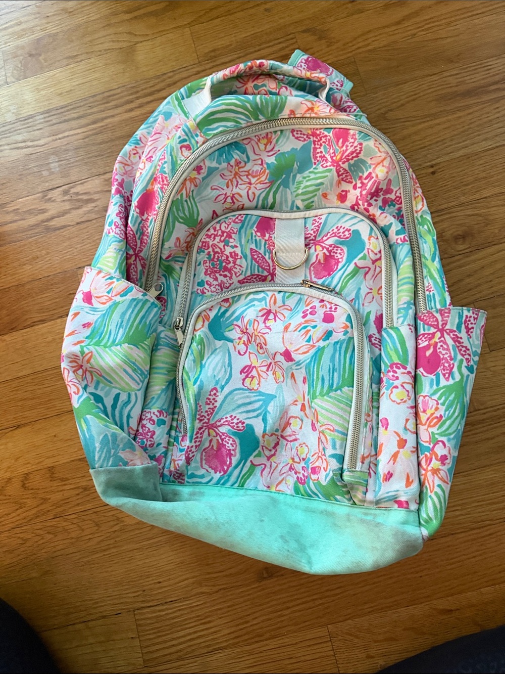 Lilly Pulitzer Floral Kids Backpack in Pink, Teal & Green